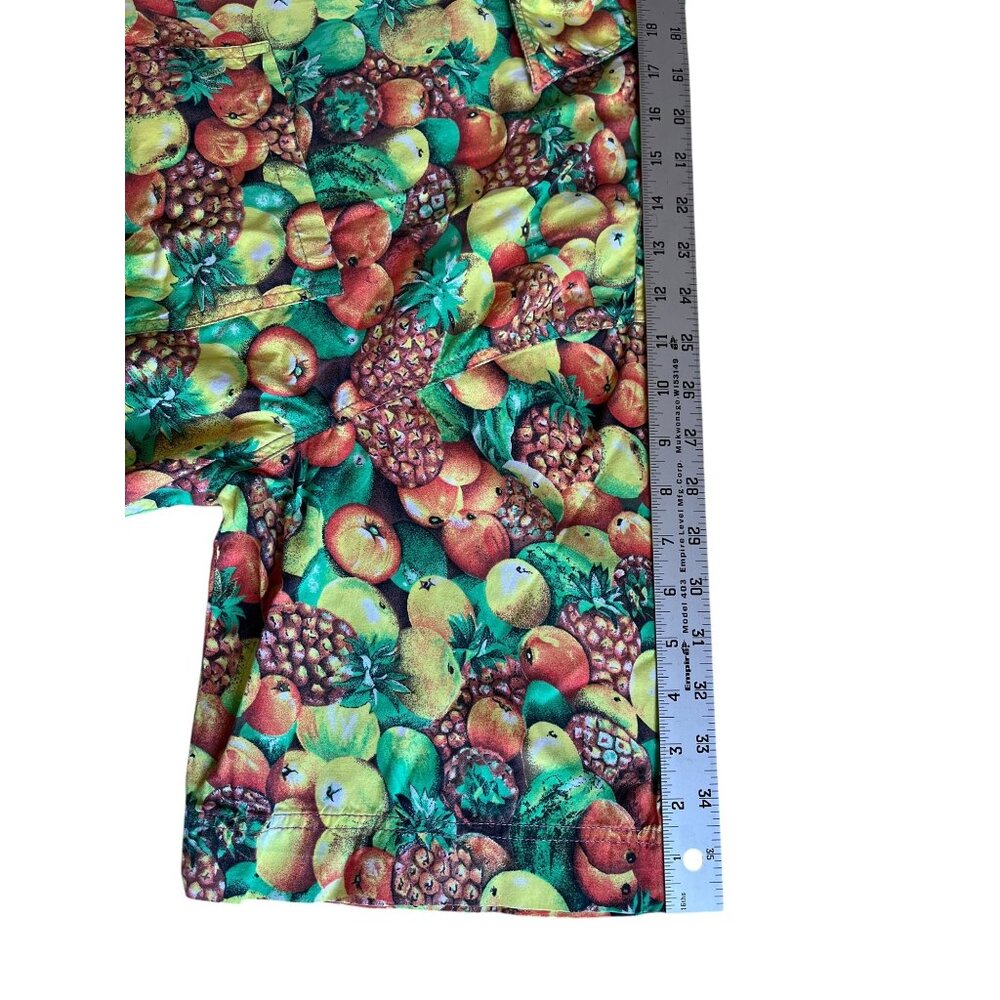 Vintage Elsbach Fruit Print Hawaiian Camp Shirt EU 39/40 Fits Large Cotton - Picture 5 of 9